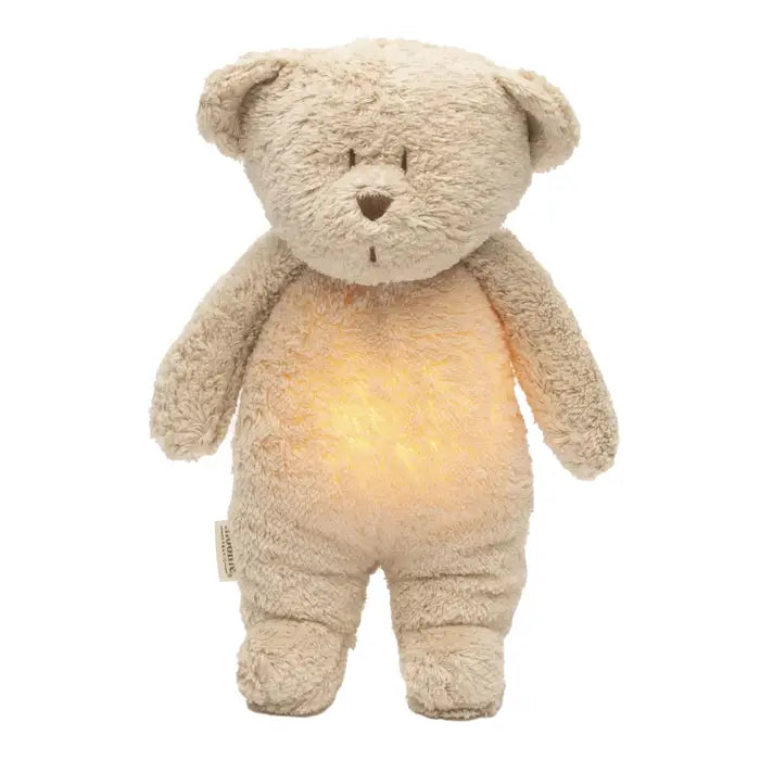 MOONIE Organic Humming Bear with Lamp - Sand