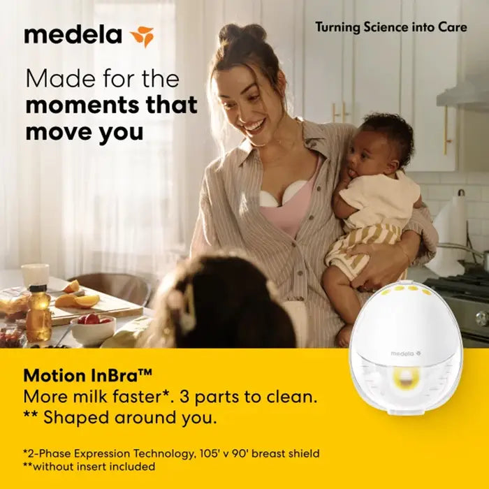 Medela Motion InBra Double Wearable Breast Pump - Easy to Clean, More Milk, Ergonomic Fit