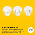 Medela Motion InBra Double Wearable Breast Pump - Customized Fit with Additional Inserts Included