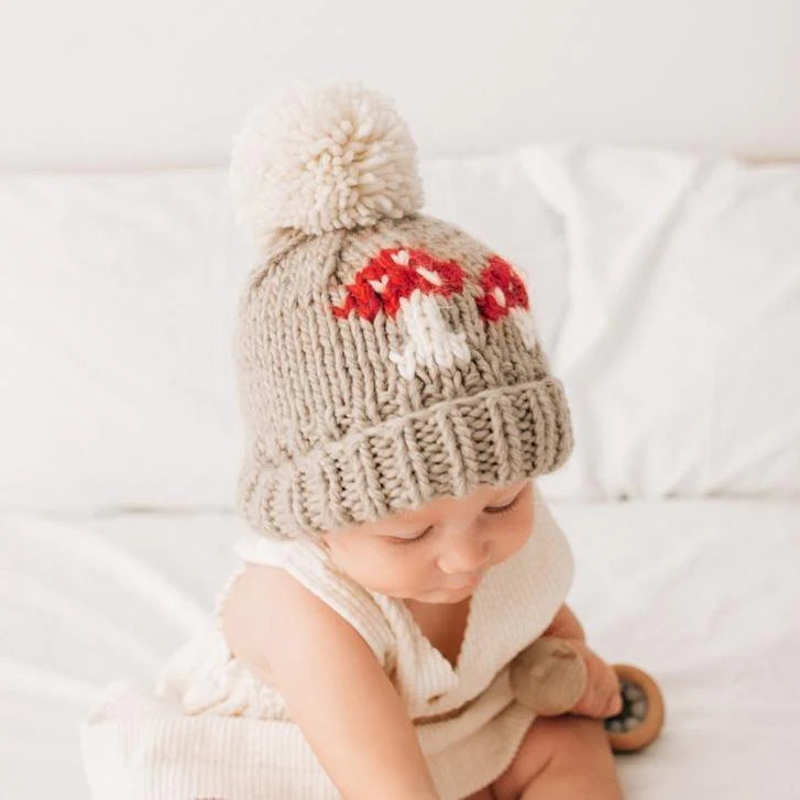 Pebble - Huggalugs Mushroom Beanie Hat - Lifestyle