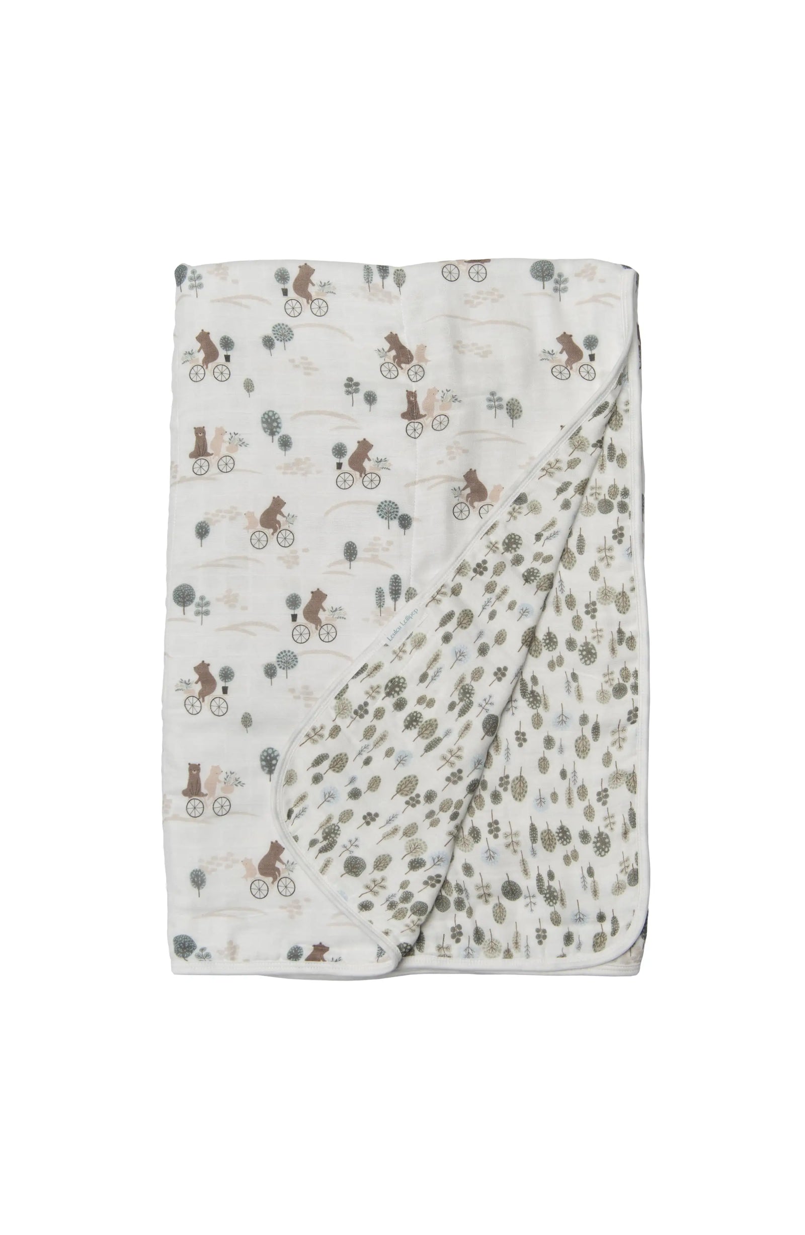 Loulou Lollipop Luxe Muslin Quilt Blanket - Bears on Bikes