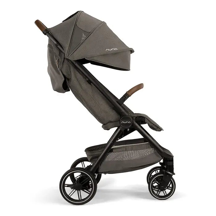 Nuna TRVL lx Stroller - Granite Side with Canopy Down