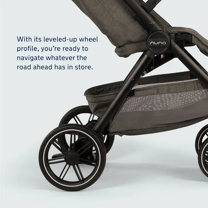 Nuna TRVL lx Stroller - Granite Wheel Profile for varied terrain