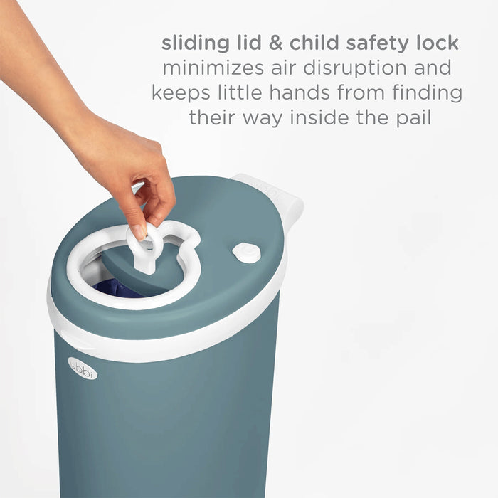 Ubbi Diaper Pail - Sliding Child Safety Lock