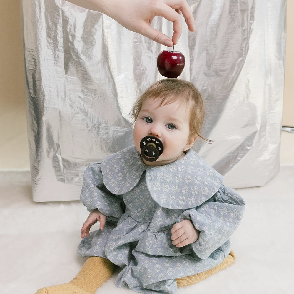 BIBS Pacifier Special Edition 2 Pack - Plum & Ivory Bows