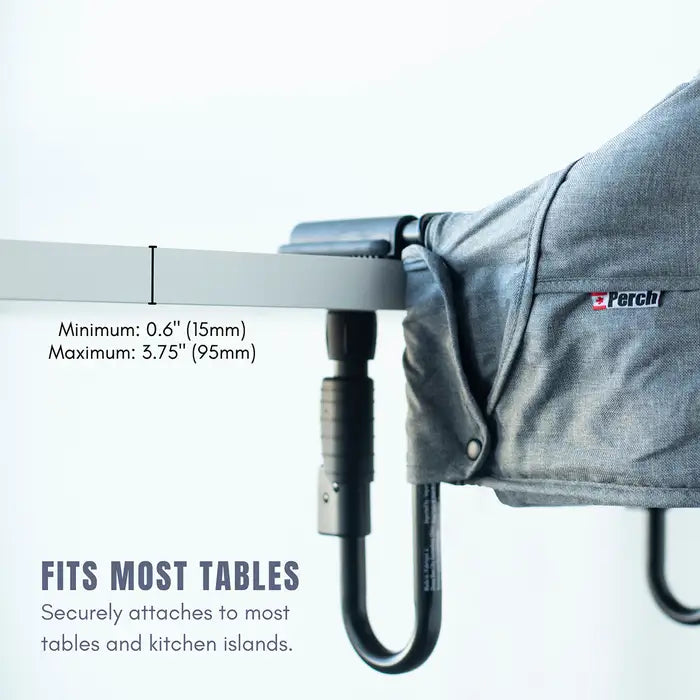 Guzzie + Guss Perch Hanging High Chair - Secure attachment to most tables and kitchen islands