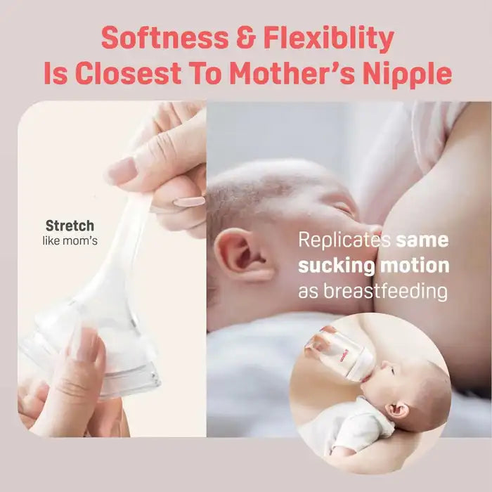 Pigeon Glass Bottle Softness and Stretch Nipple