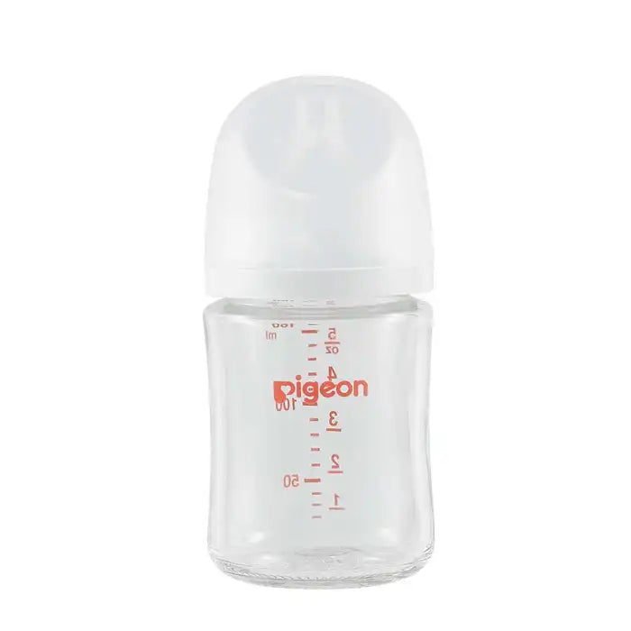 Pigeon Glass Bottle 3 PK (5oz with SS/0M+ Nipple) with Cap