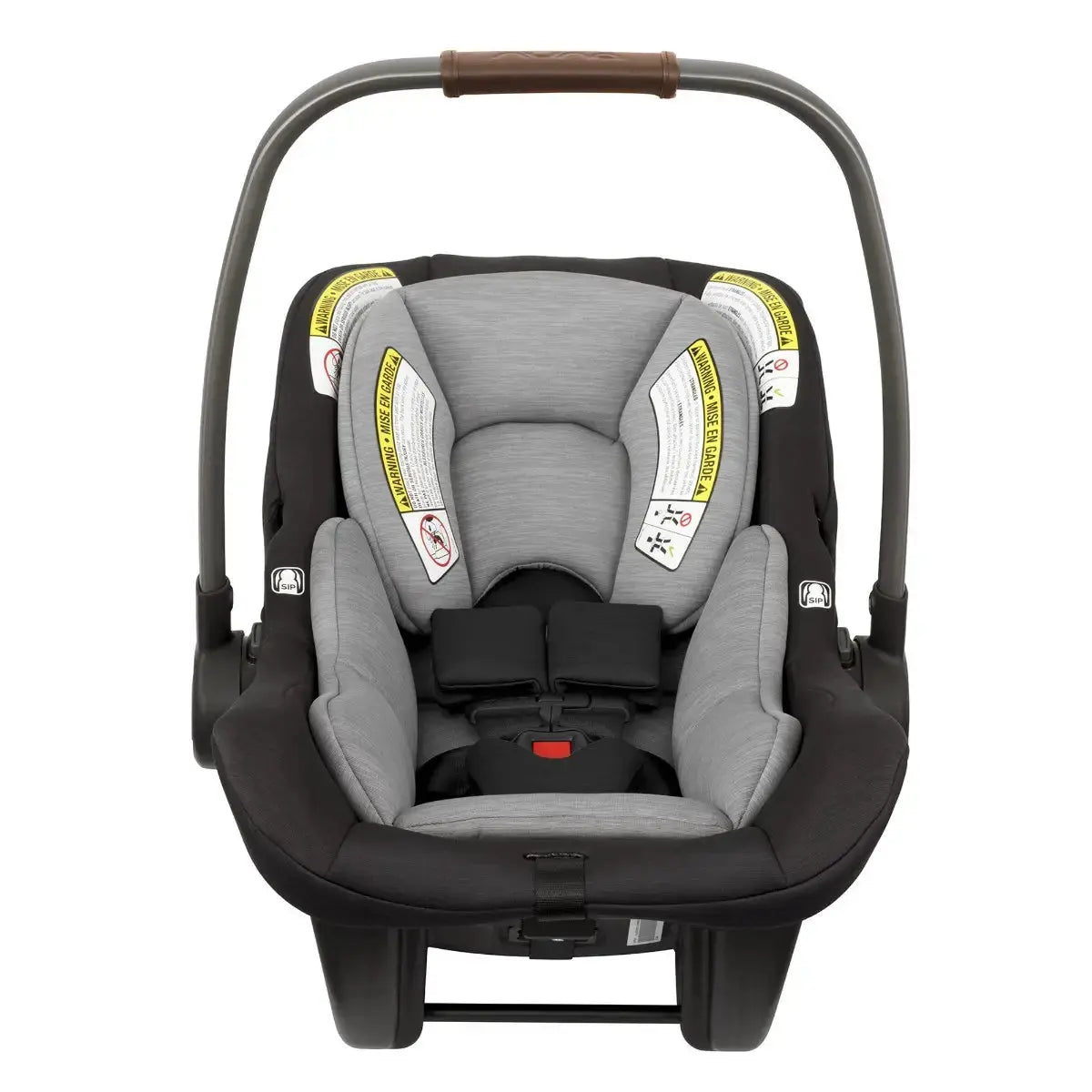 Nuna PIPA Lite Infant Car Seat - Caviar Front View without Canopy