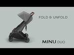 UPPAbaby Minu Duo Stroller Compact Lightweight Double Stroller - Fold & Unfold Feature Video