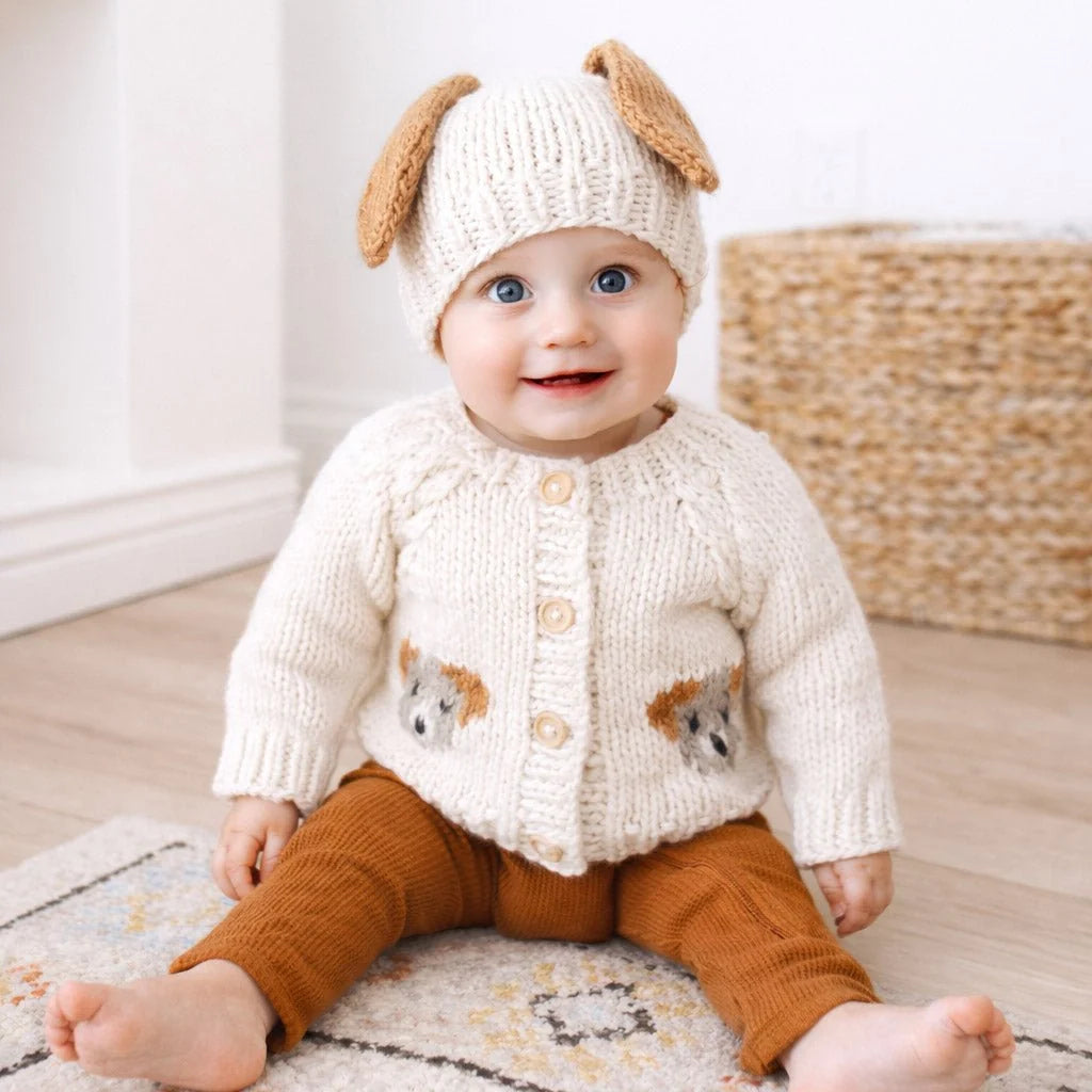 Huggalugs Puppy Cardigan Sweater - Lifestyle