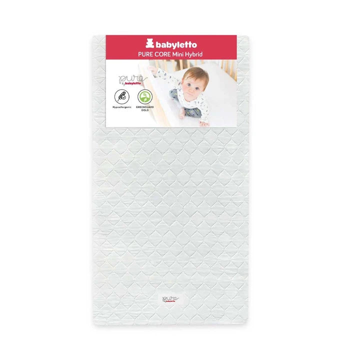 Babyletto Pure Core Non-Toxic Mini Crib Mattress with Hybrid Cover