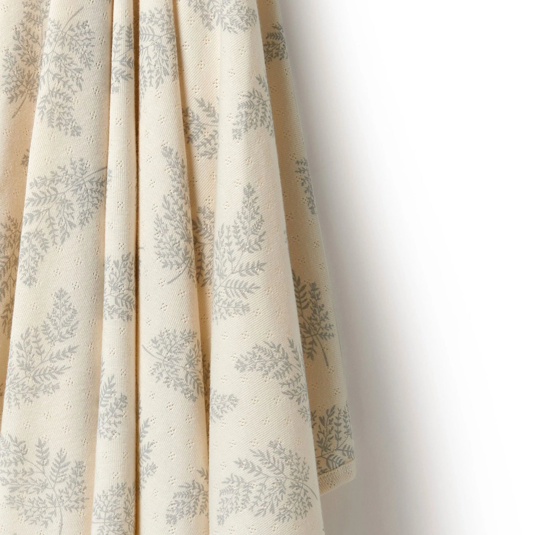 Wilson + Frenchy Organic Pointelle Bunny Rug Swaddle Blanket - Forever Ferns - Detail