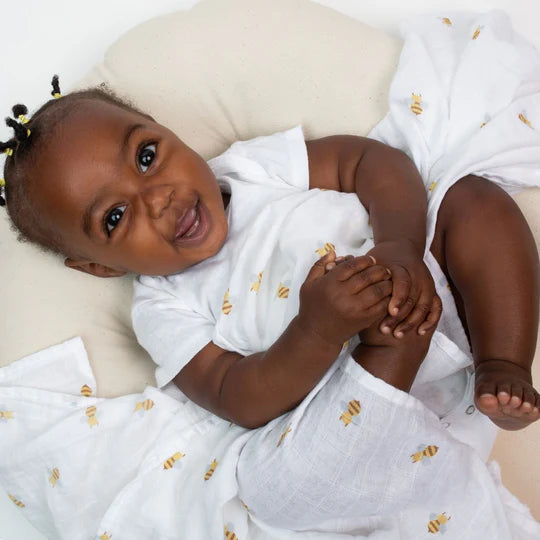 Lulujo Muslin Swaddle Blanket - Bees Lifestyle