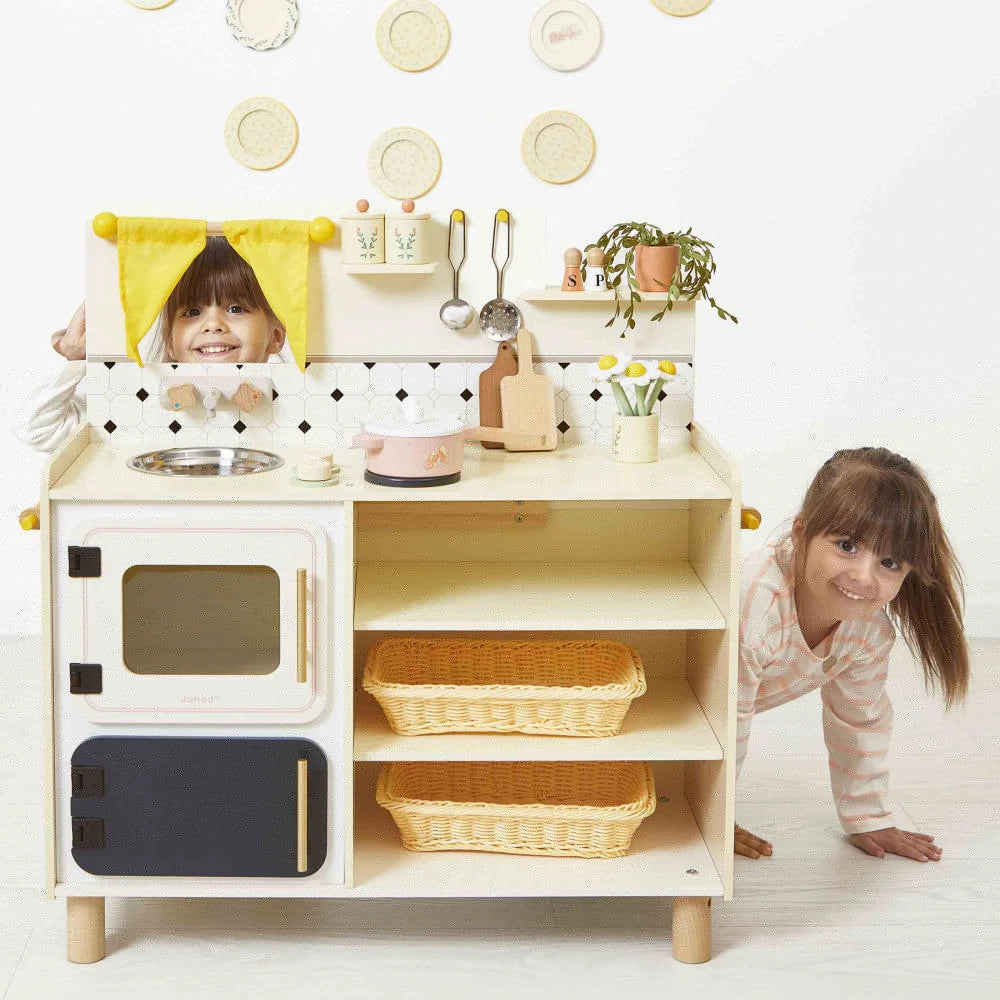 Janod Big Equipped Wooden Play Kitchen Lifestyle 1