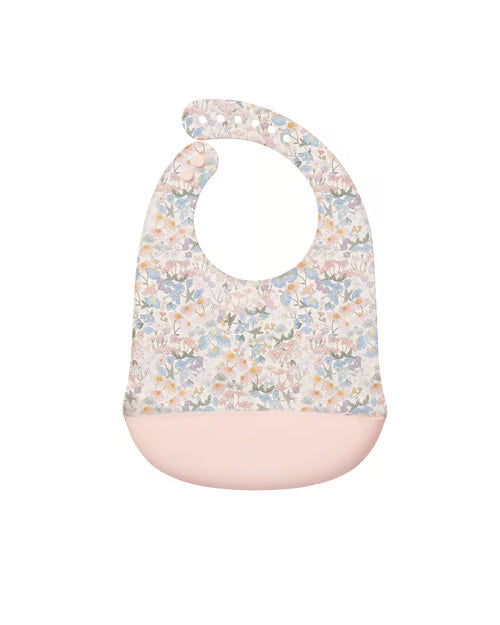 Loulou Lollipop Silicone Printed Bib - English Garden