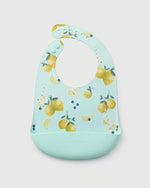 Loulou Lollipop Silicone Printed Bib - Lemon Squeezy