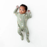 Kyte Baby Zippered Footie Silly Goose - Lifestyle