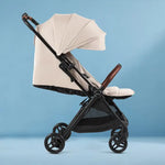 Silver Cross Jet 5 Stroller - Almond Side View Reclined