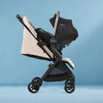 Silver Cross Jet 5 Stroller - Almond with Car Seat Adapter and Car Seat