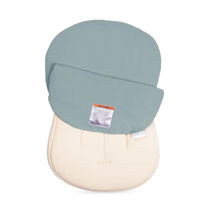 Snuggle Me Organic Curve Lounger Muslin Cover - Slate on Curve Lounger