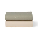 Sage/Cross - Snuz SnuzPod 5 Bedside Bassinet Fitted Sheets 2 PK