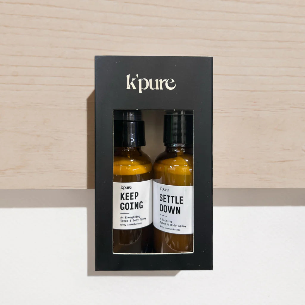 K'pure Mini Keep Going & Settle Down Essential Oil Spray Gift Set
