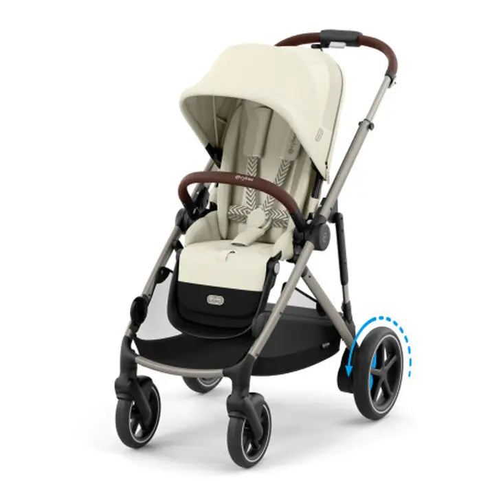 Seashell Beige/Taupe Frame - CYBEX e-Gazelle S Stroller