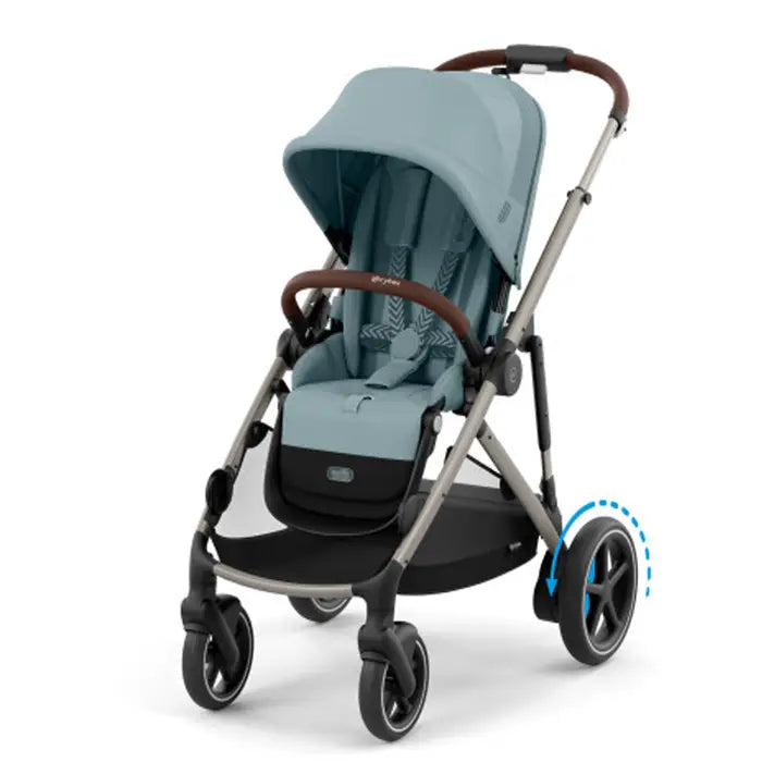 Stormy Blue/Taupe Frame - CYBEX e-Gazelle S Stroller