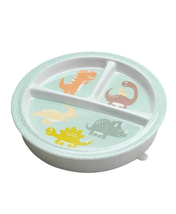 Sugarbooger Divided Suction Plate - Baby Dinosaur