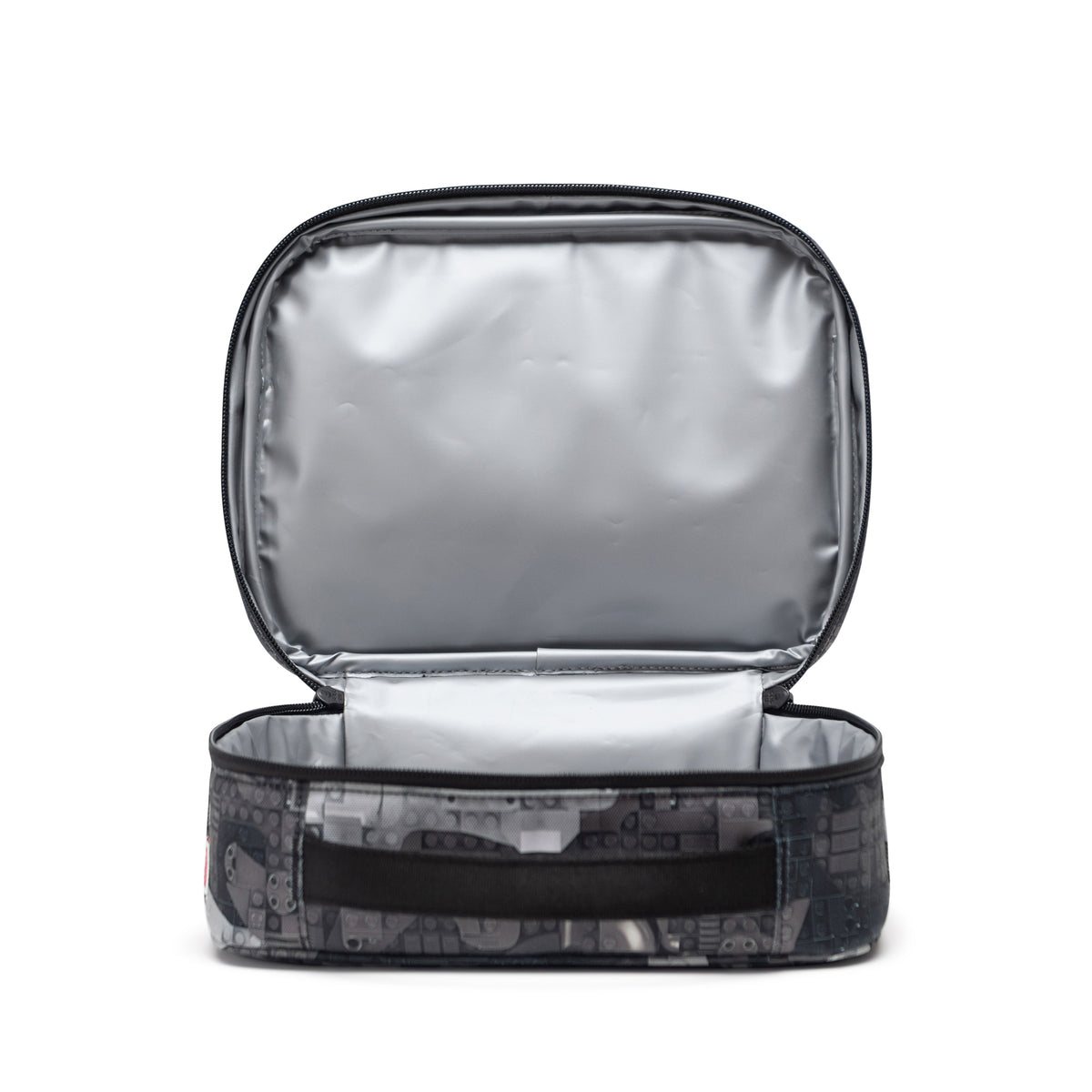 Herschel Pop Quiz LEGO® Collection Lunch Box - Abstract Blocks Black Open with Lining