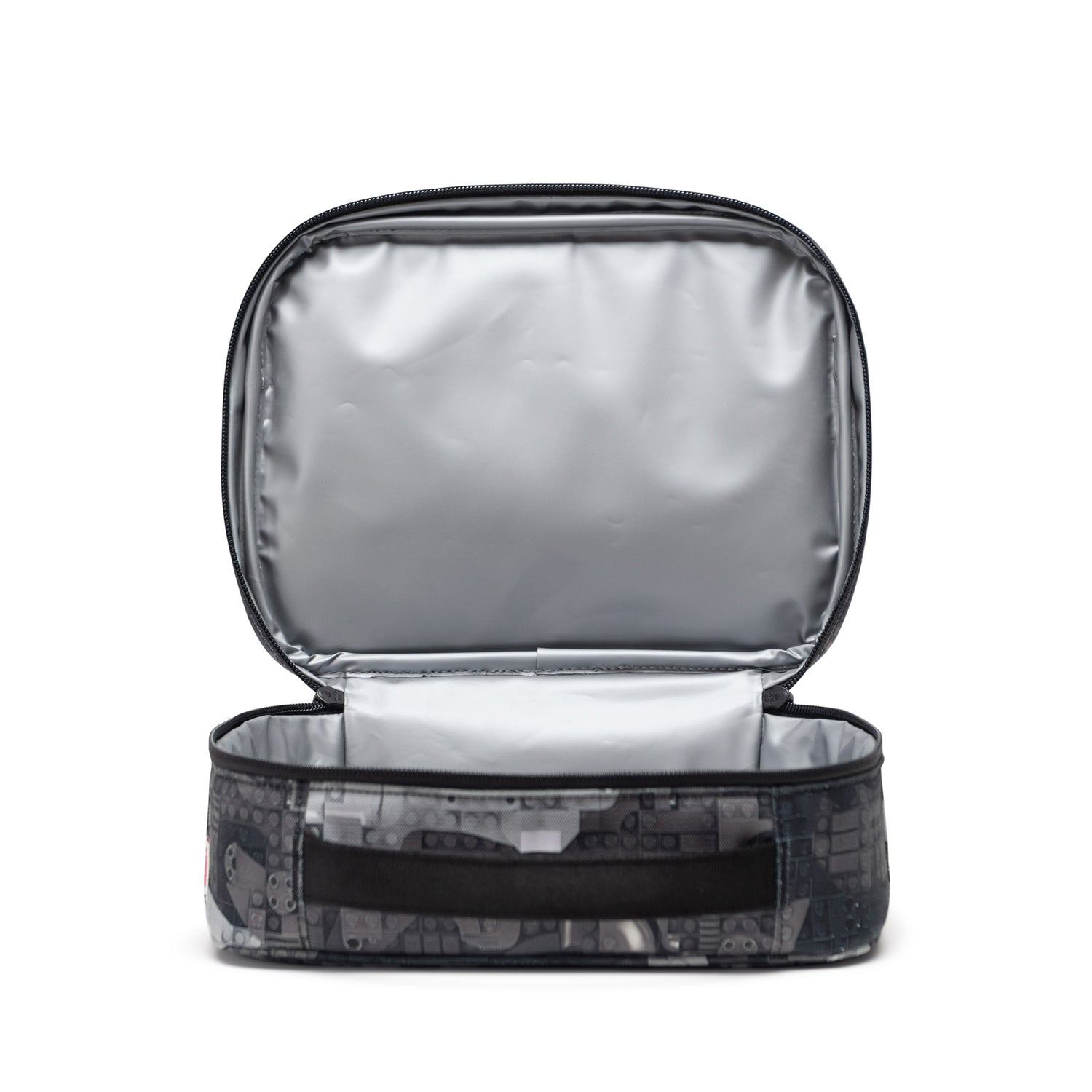 Herschel Pop Quiz LEGO® Collection Lunch Box - Abstract Blocks Black Open with Lining