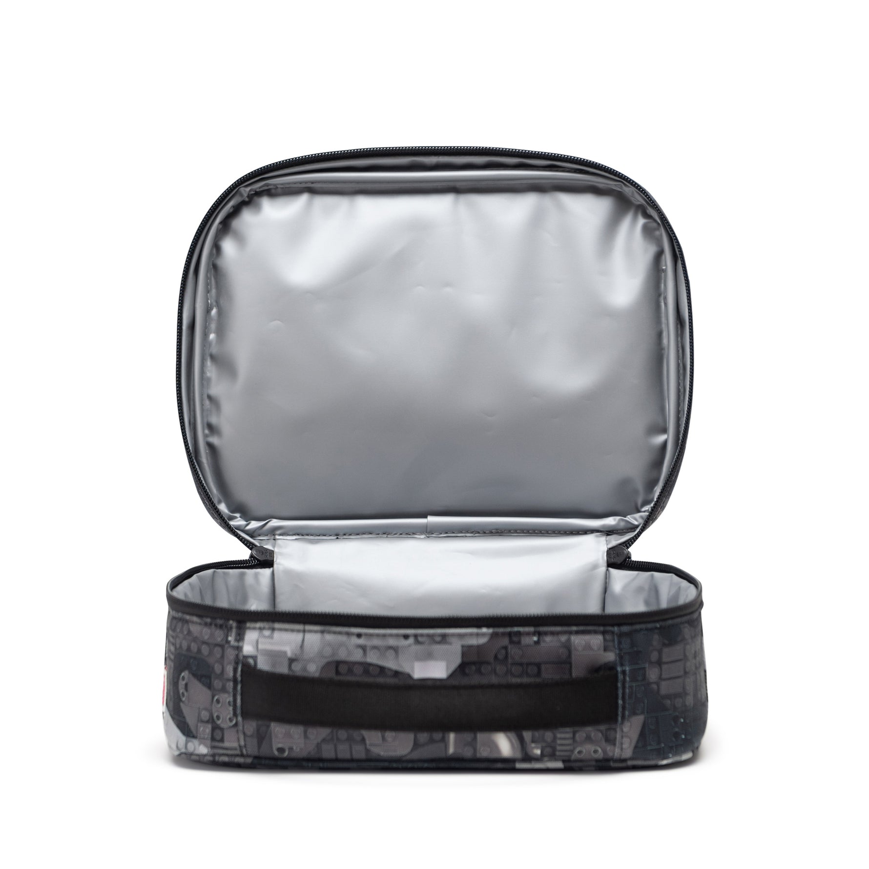Herschel Pop Quiz LEGO® Collection Lunch Box - Abstract Blocks Black Open with Lining