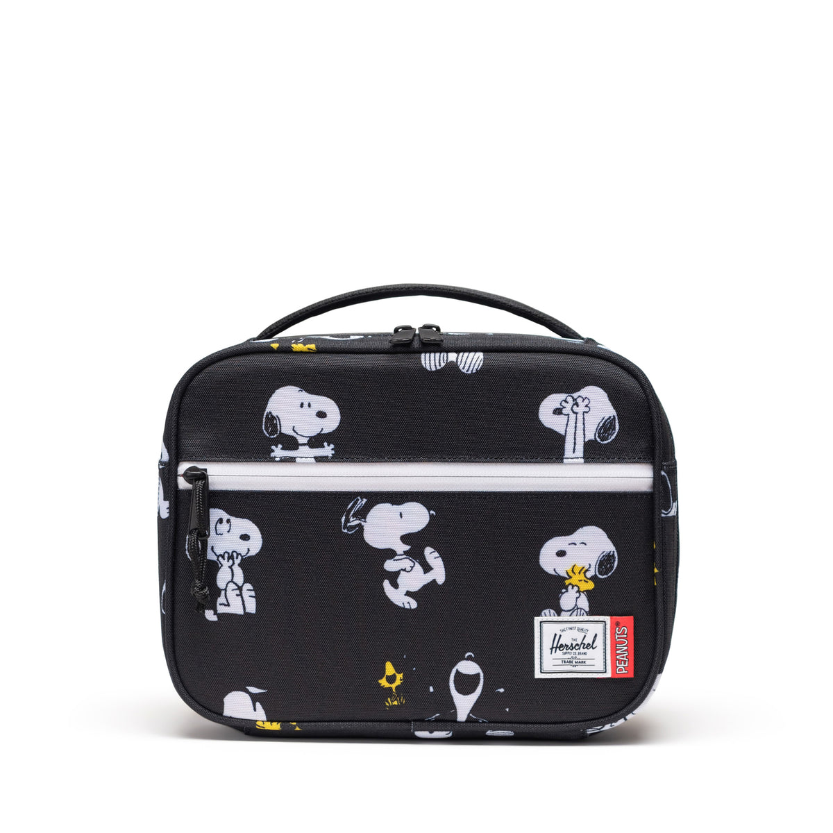 Herschel Pop Quiz Peanuts® Collection Lunch Box - Snoopy & Woodstock Black