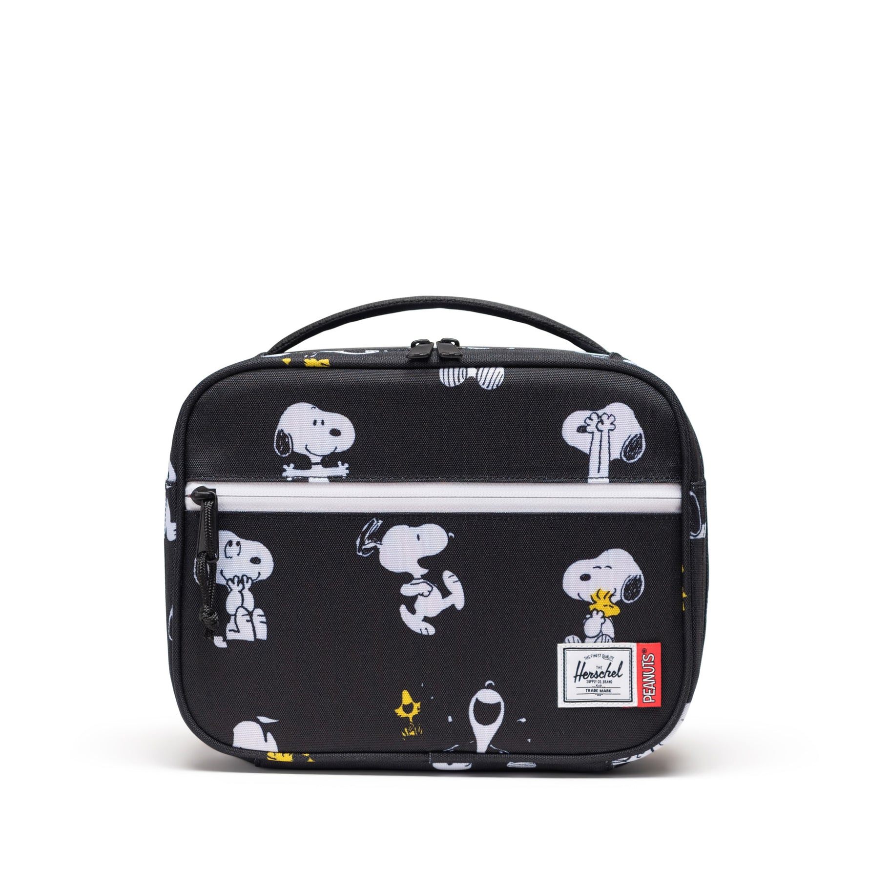 Herschel Pop Quiz Peanuts® Collection Lunch Box - Snoopy & Woodstock Black