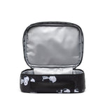 Herschel Pop Quiz Peanuts® Collection Lunch Box - Snoopy & Woodstock Black Open with Lining