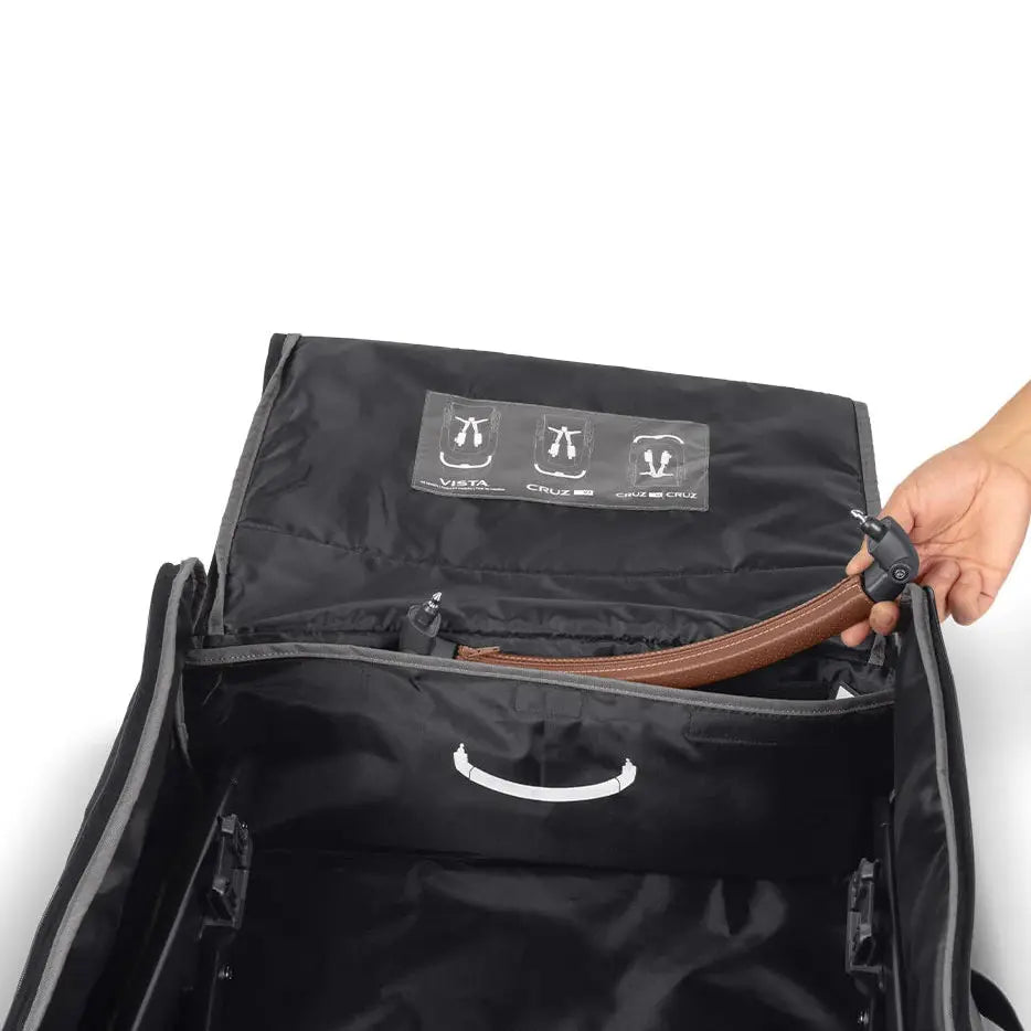 UPPAbaby V3 TravelSafe Travel Bag for Vista/Vista V2/Vista V3 & Cruz/Cruz V2/Cruz V3 - Bumper Bar Pocket