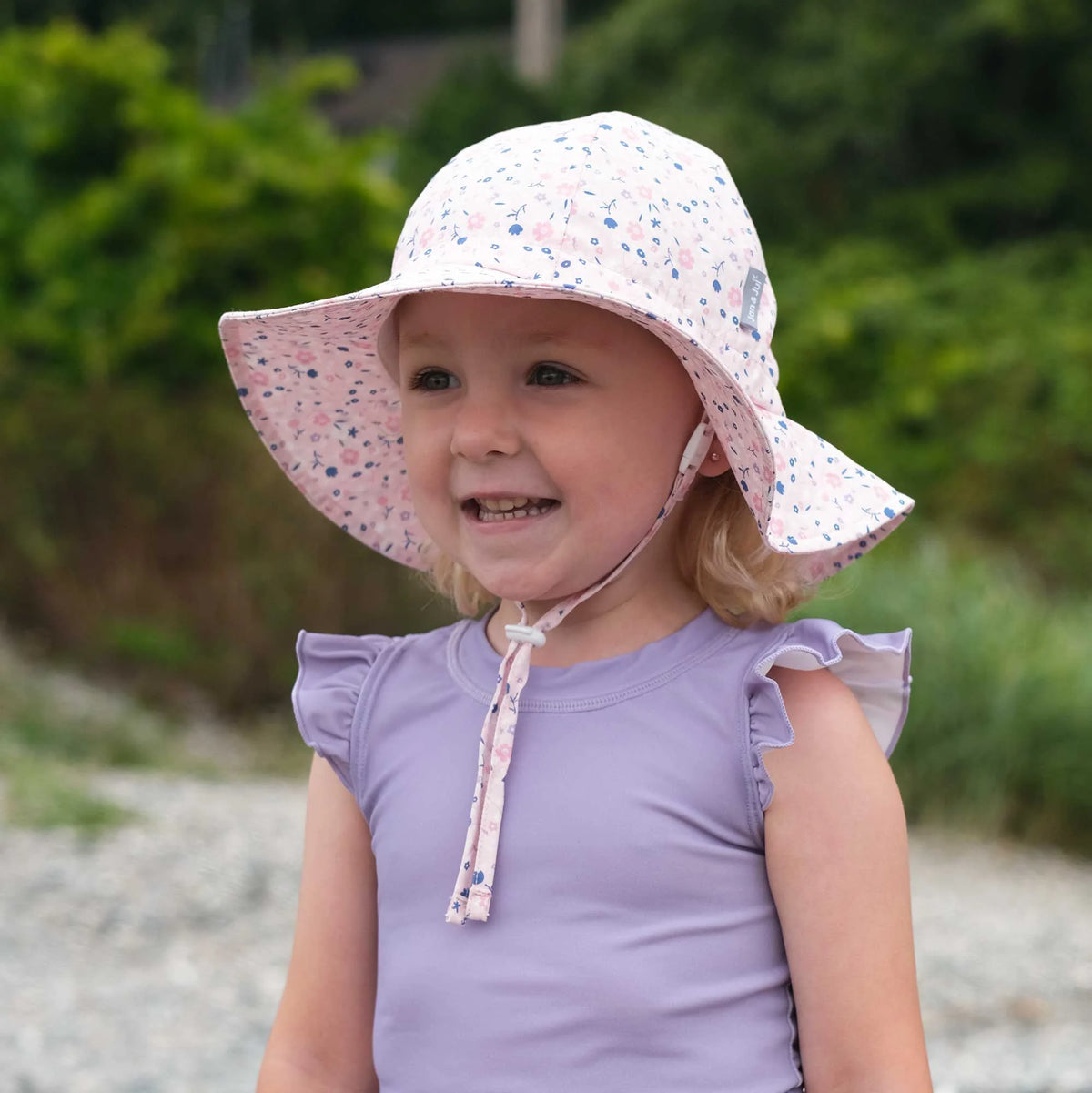 Jan & Jul Gro-With-Me Sun Hat - Pink Blossoms Lifestyle 2
