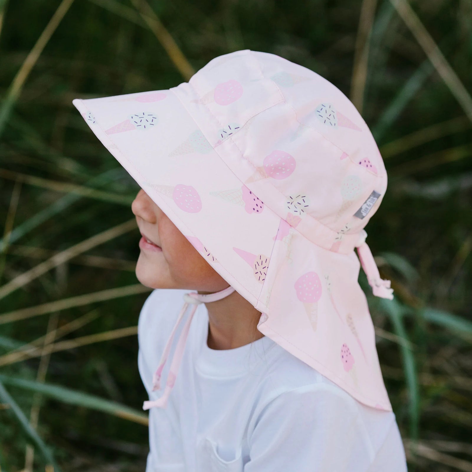 Jan & Jul Gro-With-Me Aqua-Dry Adventure Sun Hat - Pink Ice Cream