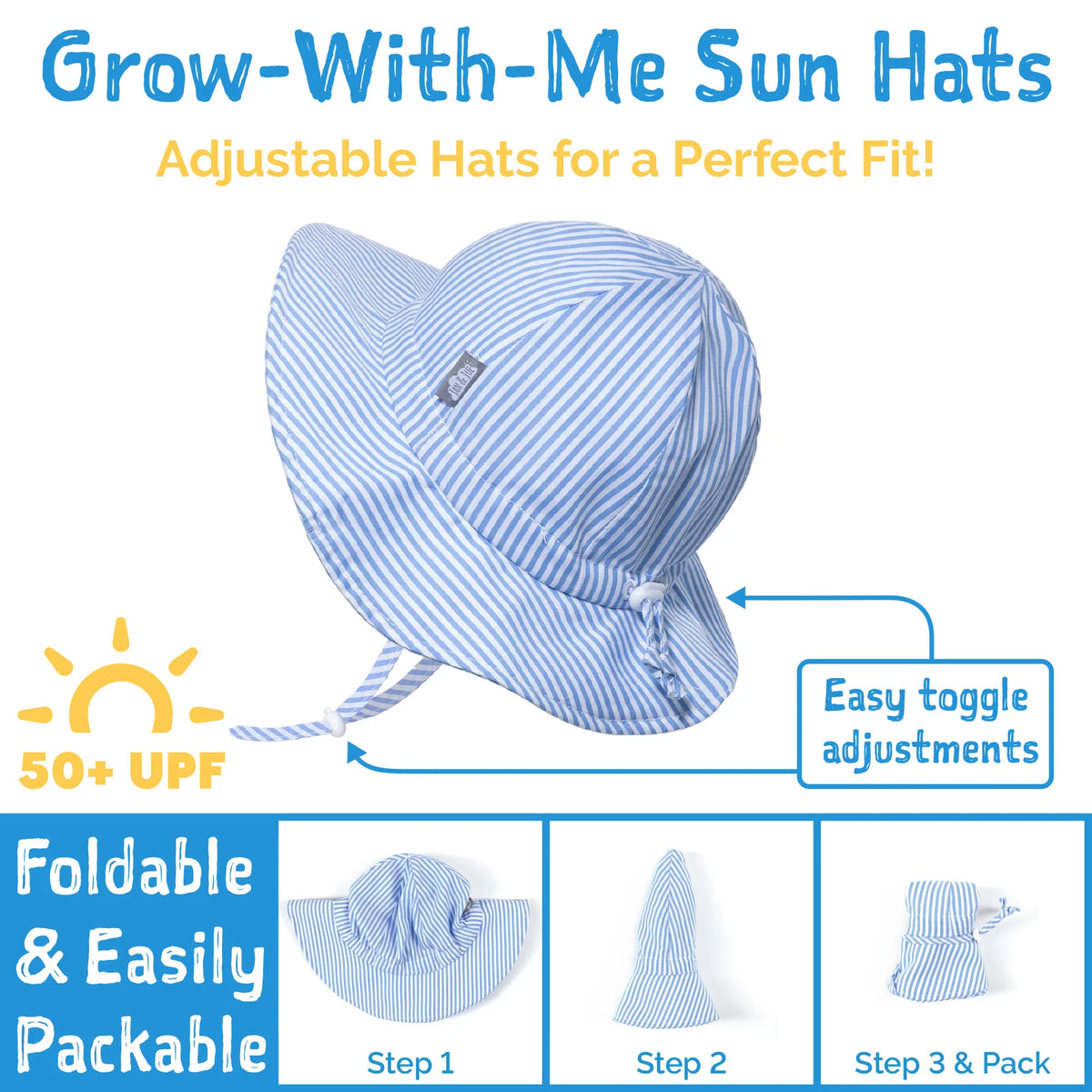 Jan & Jul Gro-With-Me Sun Hat - Adjustable Fit