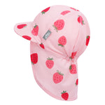 Jan & Jul Sun Soft UV Baby Cap - Pink Strawberry Back View