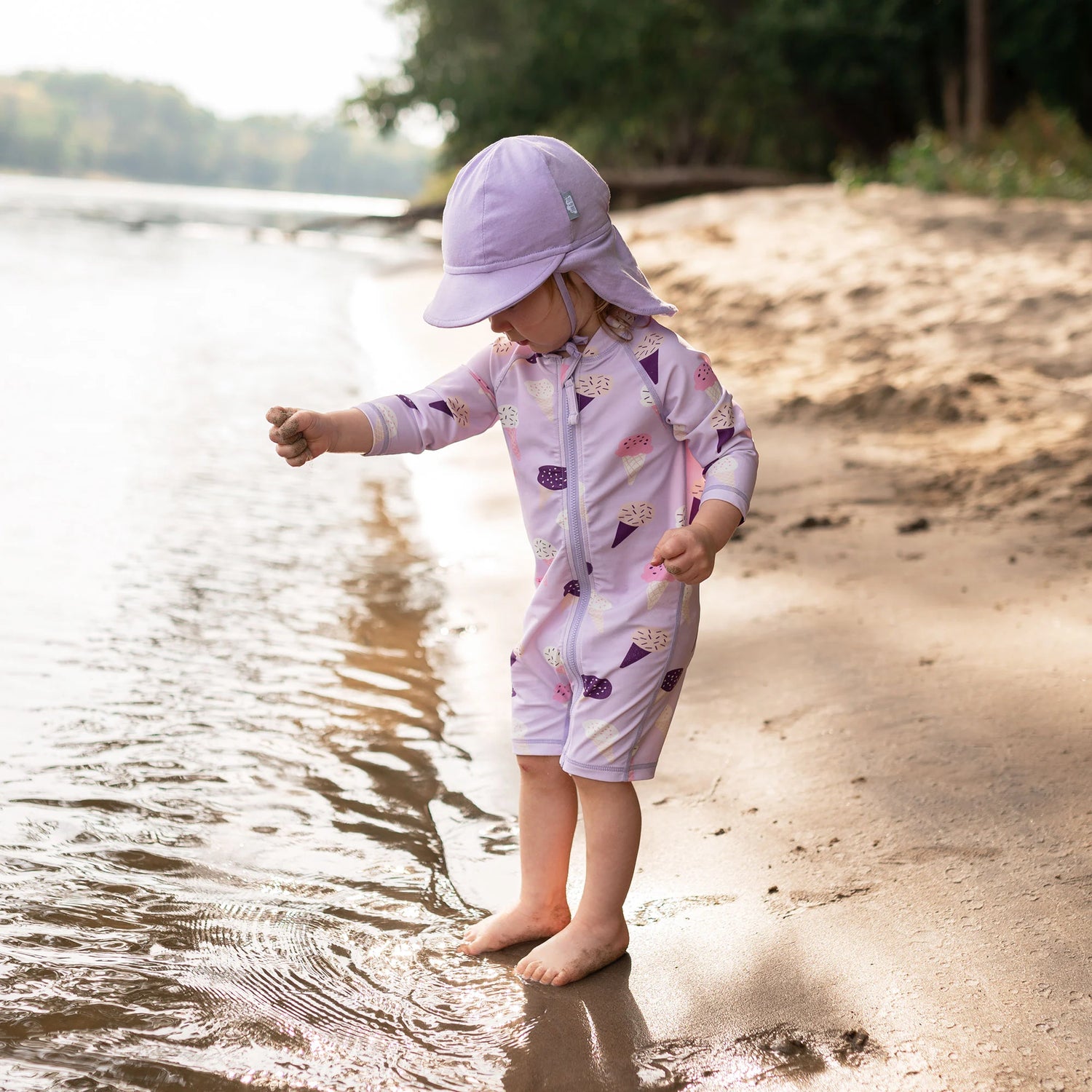 Jan & Jul Sun Soft Baby Cap - Lavender Lifestyle 1