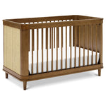 Natural Walnut / Blonde Cane - Namesake Marin with Cane 3-in-1 Convertible Crib