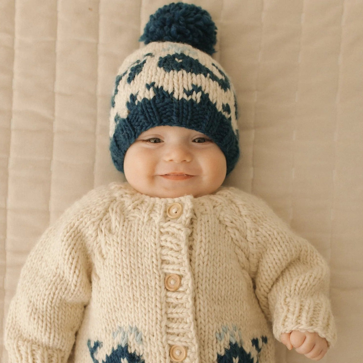 Huggalugs Whale Cardigan Sweater - Lifestyle 1