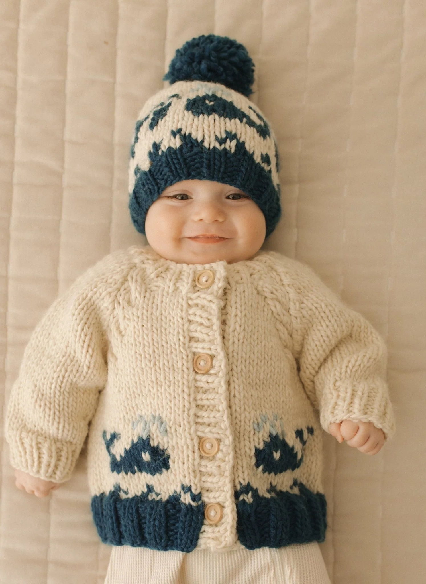 Huggalugs Whale Cardigan Sweater