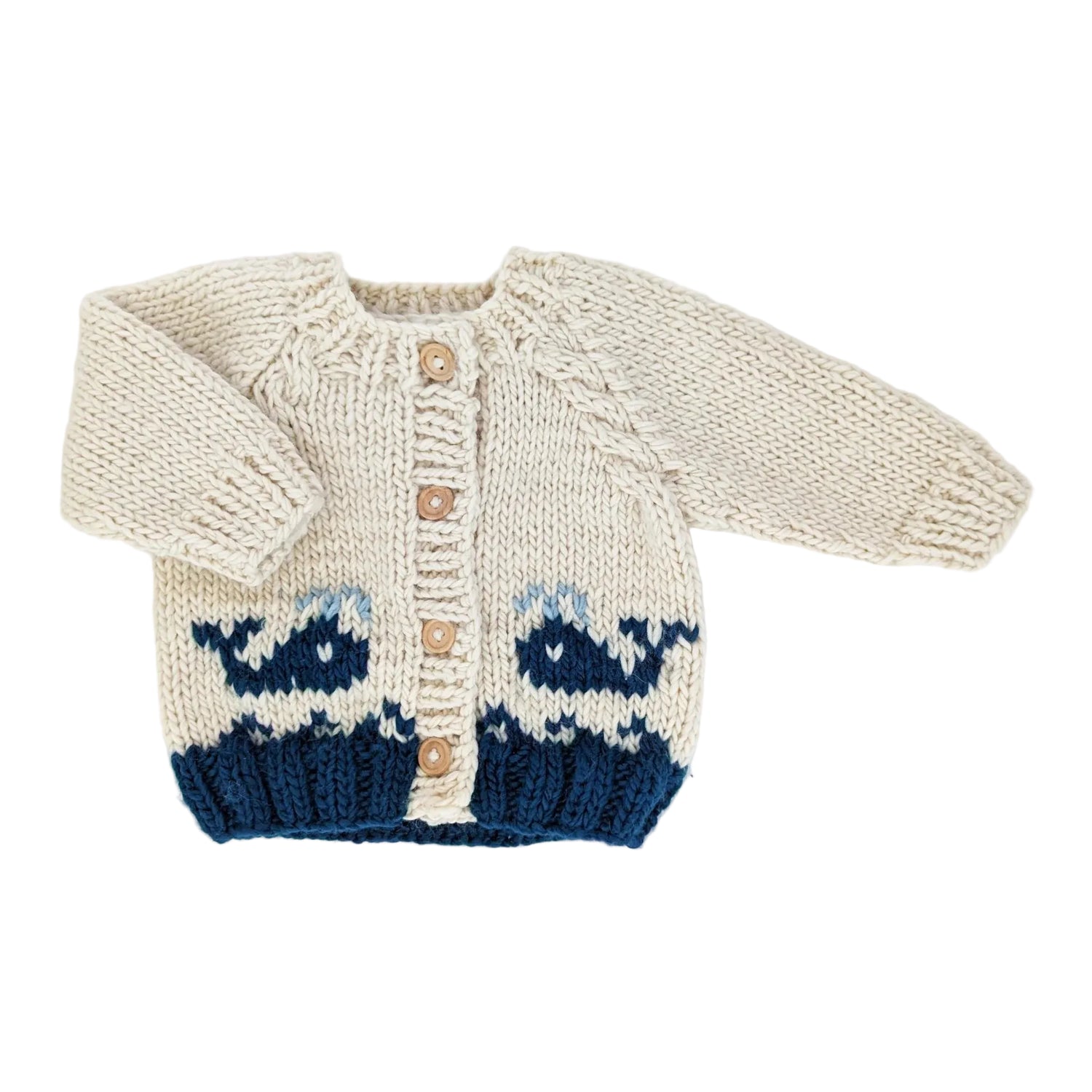 Huggalugs Whale Cardigan Sweater