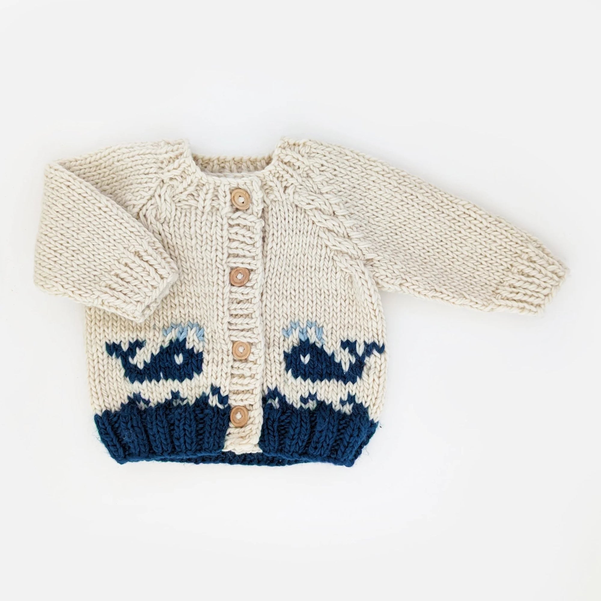 Huggalugs Whale Cardigan Sweater