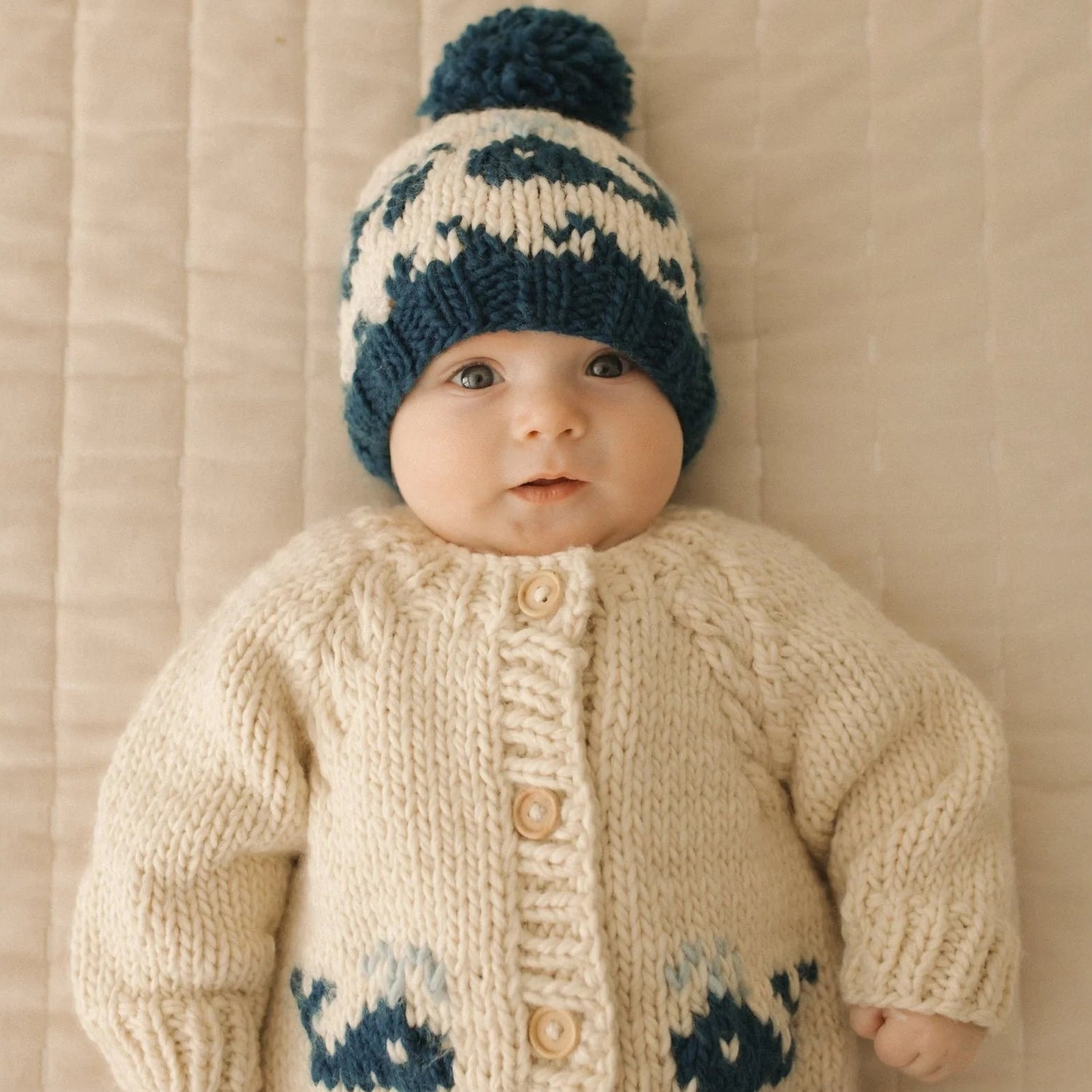 Huggalugs Whale Cardigan Sweater Lifestyle 2