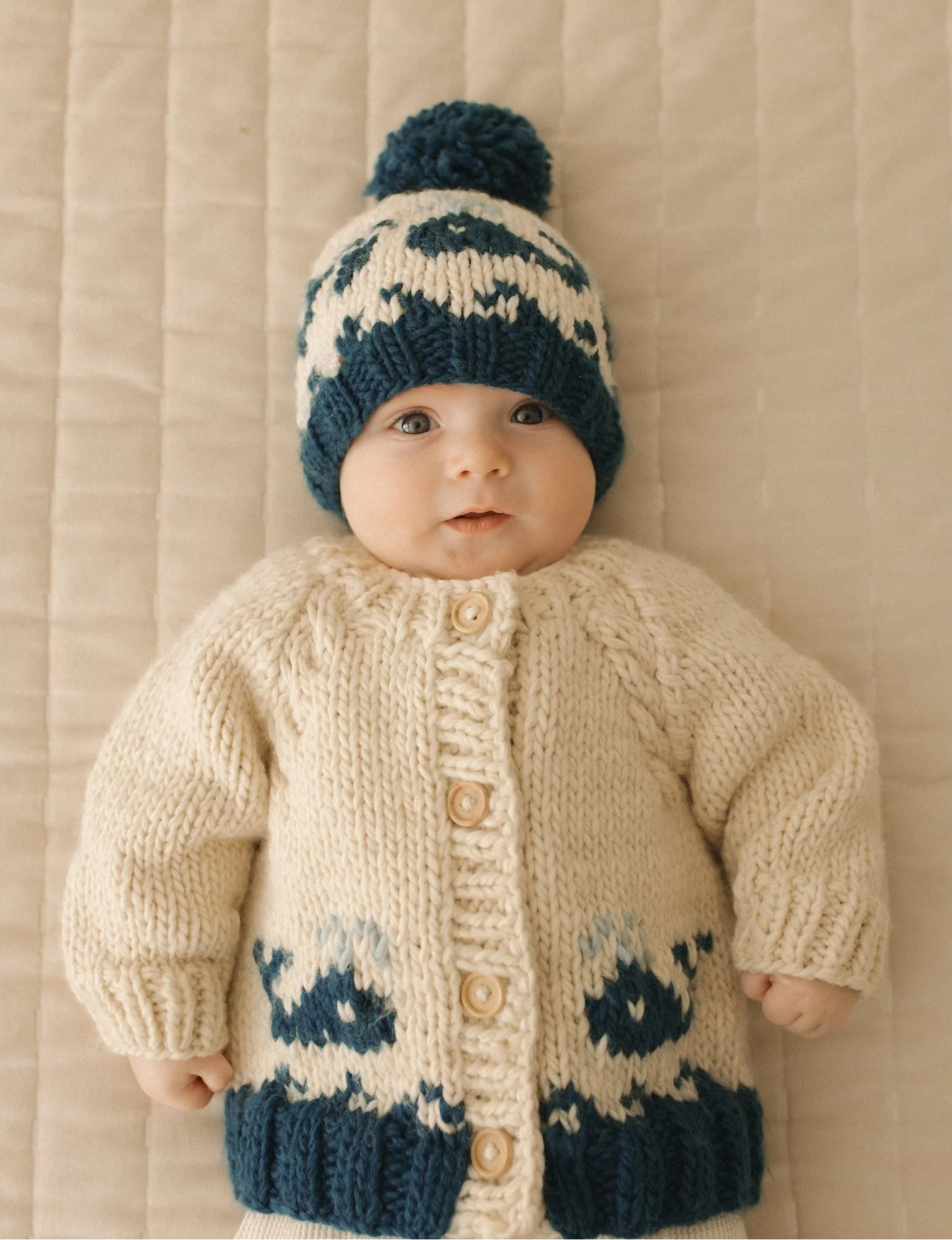 Huggalugs Whale Cardigan Sweater Lifestyle 2