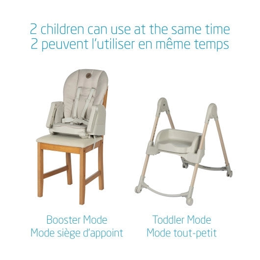 Maxi-Cosi Minla 6-in-1 High Chair - Classic Oat - Use 2 ways at once!